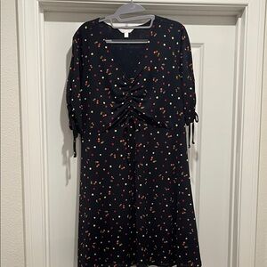 LC Lauren Conrad Black Cherry Midi Dress